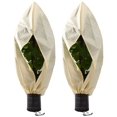 thumbnail image 1 of Winter Cover for Plants, Non-woven Winter Cover 80 g/m² Frost Protection for Potted Plants and Roses (100x80cm) - 2 Pieces, 1 of 4