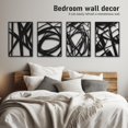 thumbnail image 3 of Black Metal Wall Sculptures Size M 16 x 11 inches, 4 Pack Home Decor, 3 of 7