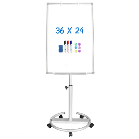 Maxtek Magnetic Dry Erase Board  –36" x 24" Portable Mobile White Board Easel with Stand for School Supplies,Office,Home