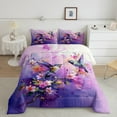 thumbnail image 2 of Erosebridal Animal Hummingbird Comforter Sets,Colorful Floral Comforters & Duvets,Bird Bedroom Decor,Breathable,Reversible,2pcs, 2 of 7