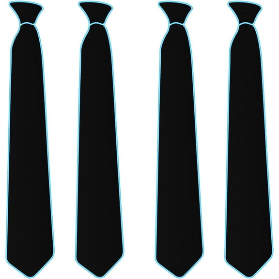 LINLIN 4 Pcs LED Tie Light Tie Glow Light Tie Neon LED Ties LED Light Tie Cool Novelty Tie for Party