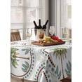 thumbnail image 6 of Palm Trees Table Cloth, Waterproof Tablecloth for Rectangle Tables, Green Summer Botanical Watercolor Reusable Washable Fabric Table Cover for Restaurant Kitchen Dining Tables 60"x102", 6 of 9