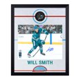 thumbnail image 1 of Will Smith Autographié San Jose Sharks Graphic Rink 19x23 Cadre, 1 of 2