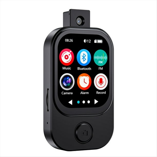Reproductor MP3 con Pantalla Táctil de 2,4 Pulgadas, Bluetooth 5.4, Altavoz HD Integrado, Radio FM y Grabación de Voz (A)