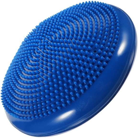 Inflated Stability Wobble Cushion Extra Thick Core Balance-Disc for Improving Core Strength Relieving Back Pain (Blue)
