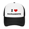 thumbnail image 2 of I Heart Sacramento US Cities Love Funny Trucker Hat Mesh Cap Unisex, 2 of 5