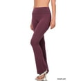 thumbnail image 3 of Zenana Womens & Plus Stretch Cotton Foldover Waist Bootcut Workout Yoga Pants, 3 of 4