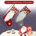 thumbnail image 6 of 2 Packs Gnome Christmas Stockings, 3D Santa Swedish Personalized Plush Stocking Xmas Hanging Socks for Home Fireplace Tree Decor, 6 of 7
