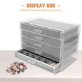 thumbnail image 3 of OULII Transparent Acrylic Rock Collection Display Case with Velvet Lining and Divided Compartments 13.5 x 9.5 x 3.5 Inches, 3 of 6