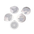 thumbnail image 1 of Plantillas De Café De Acero Inoxidable De 5 Piezas Plantillas De Arte De Espuma De Café Con Leche Para Decorar Café Pastel De Cupcake Cappuccino Serendint HA035872-00, 1 of 6