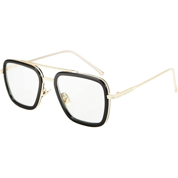 FEISEDY Retro 70s Aviator Sunglasses Tony Sunglasses Trendy Women Square Sun Glasses B2510