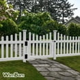 thumbnail image 2 of 3ft H x 3.5ft W (1 Gate) No Dig WamBam All American Scallop Top Gate Kit, White Vinyl Picket Yard Fence Gate w/ Hardware Included for All American Fence, Outdoor Gate for Patio & Yard, ZP19043, 2 of 7