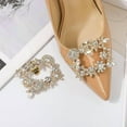 thumbnail image 4 of 2PCS Shoe Clips for Women Dress Shoes Elegant Rhinestone Shoe Accessories, Crystal Shoe Decoration Detachable Shoe Buckles Wedding Party,Style 4, 4 of 6