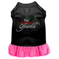 thumbnail image 1 of C'est la Saison de Robe pour Chien en Strass Scintillant Noir avec Rose Vif TP (8), 1 of 1