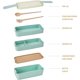 thumbnail image 2 of Kit de lonchera bento apilable beige, 3 en 1, de paja de trigo con compartimentos y vajilla, reutilizable para comidas y refrigerios para llevar., 2 of 6