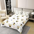 thumbnail image 1 of Cute Honey Bee Juego de Funda Nórdica Queen Size,Jardín de dibujos animados de animales Kawaii ropa de cama, 1 of 7