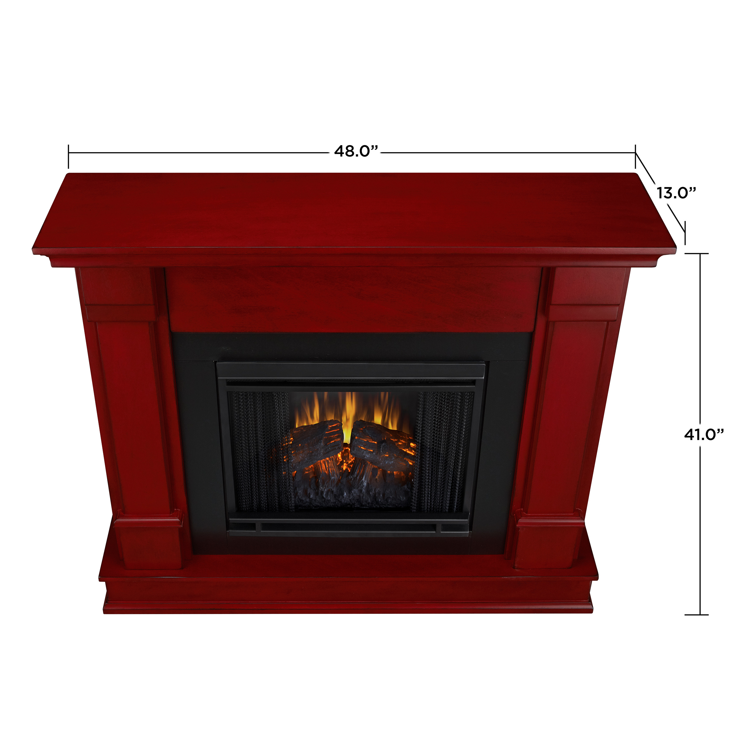 Silverton Electric Fireplace in Rustic Red by Real Flame