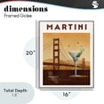 thumbnail image 3 of Retro Martini & Bridge View Gray Framed Giclee Art, design by Brett Blumenthal, 3 of 9