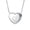 Silver-C, variant on Womens C - Plain Script Alphabet A-Z Monogram Heart Pendant Necklace Sterling Silver