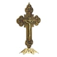 thumbnail image 1 of Crucifijo de pie, Crucifijo de bronce, Crucifijo de base estable, Crucifijo de mesa, Crucifijo construido para el futuro, 1 of 14