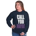 thumbnail image 4 of Call You Maybe Music Song Pop Radio Women Plus Size Crewneck Sweatshirt Brisco Brands 2X, 4 of 5