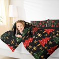 thumbnail image 6 of Manfei Christmas Stars Child Queen Comforter Set, Green Red Xmas Tree Bedding Sets, Vintage Western Festival Reversible Bedding Comforter Set, Luxury Bedroom Decor, 3pcs, 6 of 9