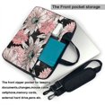 thumbnail image 4 of ZICANCN Laptop Case 14 inch, Pink Daisy Black Art Work Shoulder Messenger Business Bag for Women and Men, 4 of 7