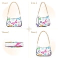 thumbnail image 2 of Womens Chain Shoulder Bag Colorful Dragonflies Flowers Classic Tote Handbags Fashion Clutch Hobo Purse with Zipper for Travel Casual, 2 of 7