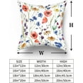 thumbnail image 5 of Flowers Throw Pillow Covers Set of 2 Super Soft Couch Pillow Covers Cotton Red Poppy Cushion Cases for Sofa Bed Living Room Home Decor, 18 x 18 inch, Watercolor Floral, 5 of 6