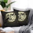 thumbnail image 2 of Outdoor Waterproof Pillow Covers Halloween Crow Moon Decorative Throw Pillow Protectors,Retro Style Bat Pillowcase Cushion Cases for Patio Sofa Garden Couch,20x20in,Pack of 2, 2 of 9