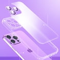thumbnail image 2 of Frosted Case for iPhone 14 Pro, Rugged PC Soft TPU Translucent Slim Profile Cover with Eagle Eyes Glass Lens Protector Film Non-Yellowing Anti-Falling Case for iPhone 14 Pro,Purple, 2 of 9