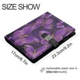 thumbnail image 3 of Leather Notebook with Pen Holder Writing Notepad Includes 100 Pages Lined Journal Glowing Purple Butterfly, 3 of 6