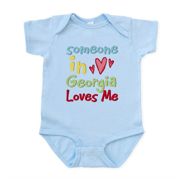 CafePress - Someone In Georgia Loves Me Infant Bodysuit - Baby Light Bodysuit, Size Newborn - 24 Months