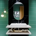 thumbnail image 5 of Arpella  Nuova Metal Framed Oval Mirror in Matte Black or Polished Chrome 24 x 42 - Chrome, 5 of 5