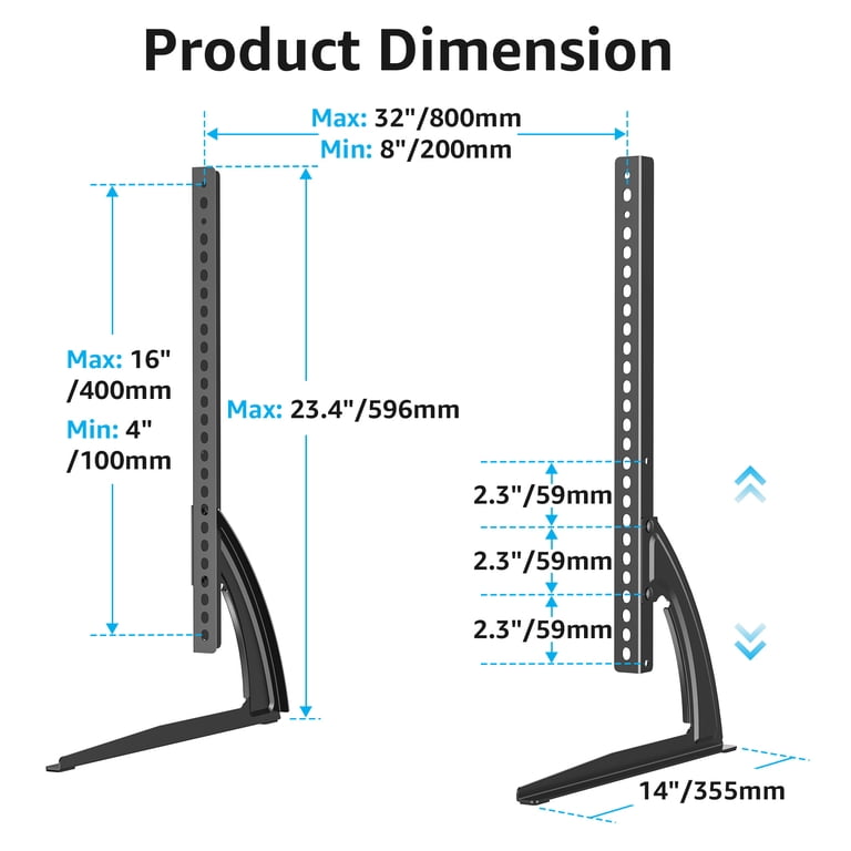 HOMOUNT Universal Table Top TV Stand, 27-55 Inch photo 5