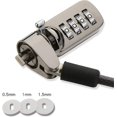 thumbnail image 2 of Candado de combinación para portátil de 4 diales con cable de seguridad, antirrobo, multifunción, resistente a la oxidación, adecuado para candado de equipaje, 2 of 5