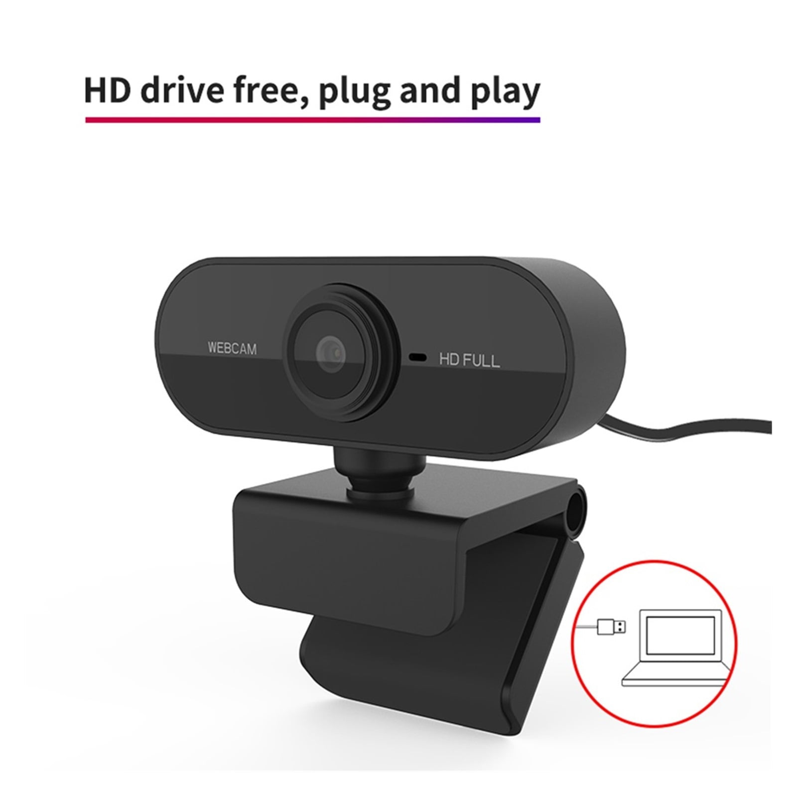 1080P HD Rotatable Mini Computer Webcam With Microphone Cameras For Live Broadcast Video Conference Camera ,Full Clarity