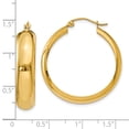 thumbnail image 2 of 10k Solid Yellow Gold Hoop Earrings 18x6.75mm Wide Hoop Earring for Women - 2.5 Grams, 2 of 2