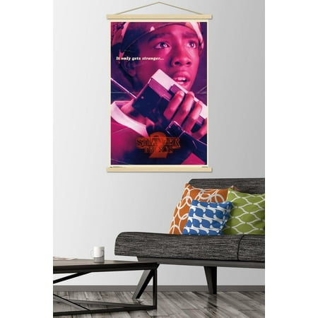 Netflix Stranger Things: Season 2 - Lucas Wall Poster with Wooden Magnetic Frame, 22.375" x 34"