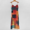 thumbnail image 5 of Geometric Abstract Art Colorful Squares Sleeveless Dress Women's Evening Dress Womans Clothing, 5 of 9