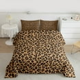 thumbnail image 2 of Manfei Rustic Leopard Hide Bedding Comforter Set,Chic Cheetah Print Twin Comforter Sets,Wildlife Animal Pattern Bedding Set For Teens,Microfiber Bedroom Decor Reversible,2pcs, 2 of 8
