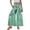 288#Turquoise, variant on Womens Boho Ruffle Hem Palazzo Pants Elastic High Waisted Ties Wide Leg Flowy Lounge Pants with Pockets Light pink XL