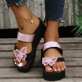 thumbnail image 1 of Sandalias de tacón con punta abierta para mujer, zapatos con lazo y punta abierta, sandalias cómodas, informales, cómodas, para la playa Wmkox8yii ytu6513, 1 of 9