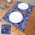 thumbnail image 6 of GZHJMY Placemats Set of 4,Daisy Dot Paisley Heat-Resistant Non-Slip Double Sided Washable Kitchen Dining Table Mats for Kitchen Table Decoration, 12"x18", 6 of 6