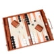 thumbnail image 1 of Backgammon Hanylish de Cuero Sintético con Estuche, Set Completo, 1 of 5