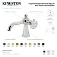thumbnail image 7 of Kingston Brass KS3547RX Belknap One-Handle Single-Hole Bathroom Faucet with Push Pop-Up Drain, Brushed Brass, 7 of 7