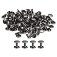 thumbnail image 1 of Unique Bargains 100 Sets Leather Rivets 9mm Double Cap Rivets 10mm Height Metal Studs Rivet, Gun-black, 1 of 5
