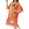 thumbnail image 5 of successthop Women's Swim Cover Ups for the Beach Casual Crewneck Dress Short Sleeve Swimsuit Summer Holiday Swimwear, 5 of 5