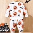 thumbnail image 4 of Shadoumai Halloween Pajamas Shorts for O Neck Ghost Print Shirt and Pant Casual Sleepwear with Pockets Trendy Nightwear Outfits 2 Piece Outfits for, 4 of 8