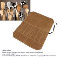 thumbnail image 4 of Knife Roll, Heavy Duty Knife Bag Waxed Canvas Knife Case for Knives Kitchen Tools Chef Knife Bag Water Resistant, Portable Knife Roll Bag for Chefs Culinary Traveling Camping, 4 of 7